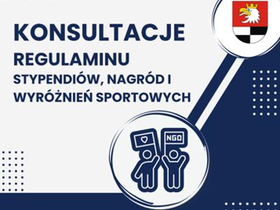 grafika - napis konsultacje Regulaminu stypendiów, nagród i wyróżnień