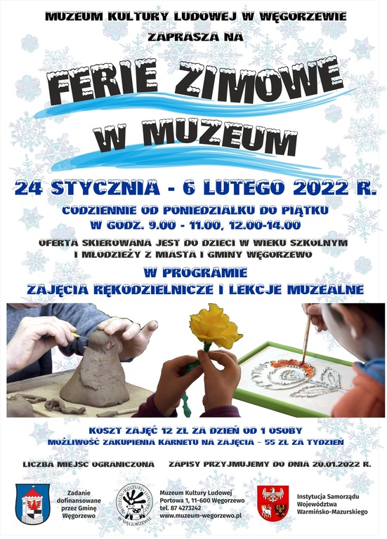 Plakat ferie zimowe