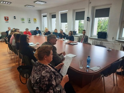 Uczestnicy spotkania z przedstawicielem BGK Panem Piotrem Kujawą