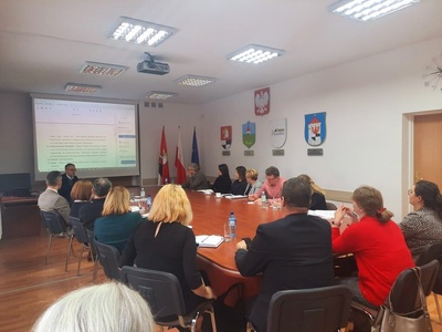 Uczestnicy spotkania z przedstawicielem BGK Panem Piotrem Kujawą