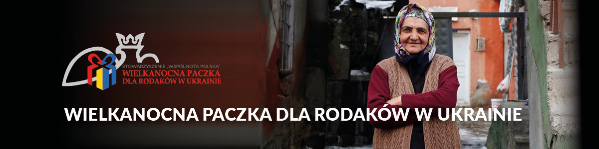 Logo Wspólnoty Polskiej Wielkanocna Paczka dla Rodaków w Ukrainie