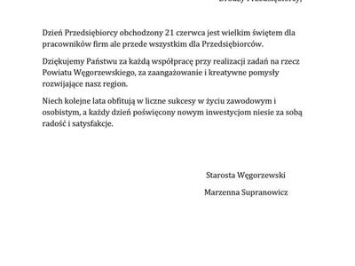 Życzenia dzień przedsiębiorcy 