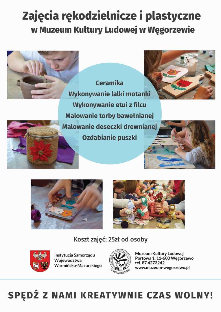 Plakat na zajęcia rękodzielnicze i plastyczne 