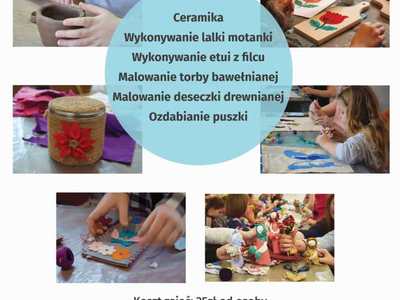 Plakat na zajęcia rękodzielnicze i plastyczne