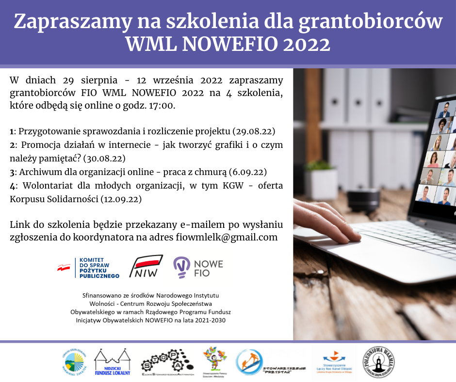 Plakat promujący szkolenie.