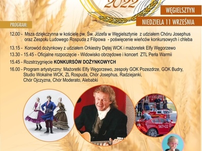 plakat promujący wydarzenie - Dożynki Powiatowe 2022