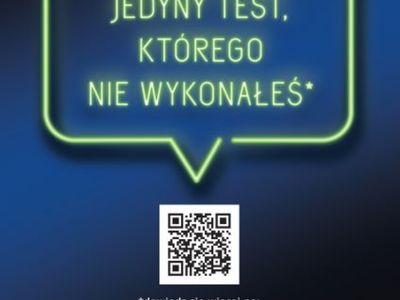 Plakat kampania jedyny taki test 2022