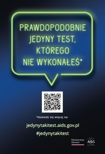 Plakat kampania jedyny taki test 2022