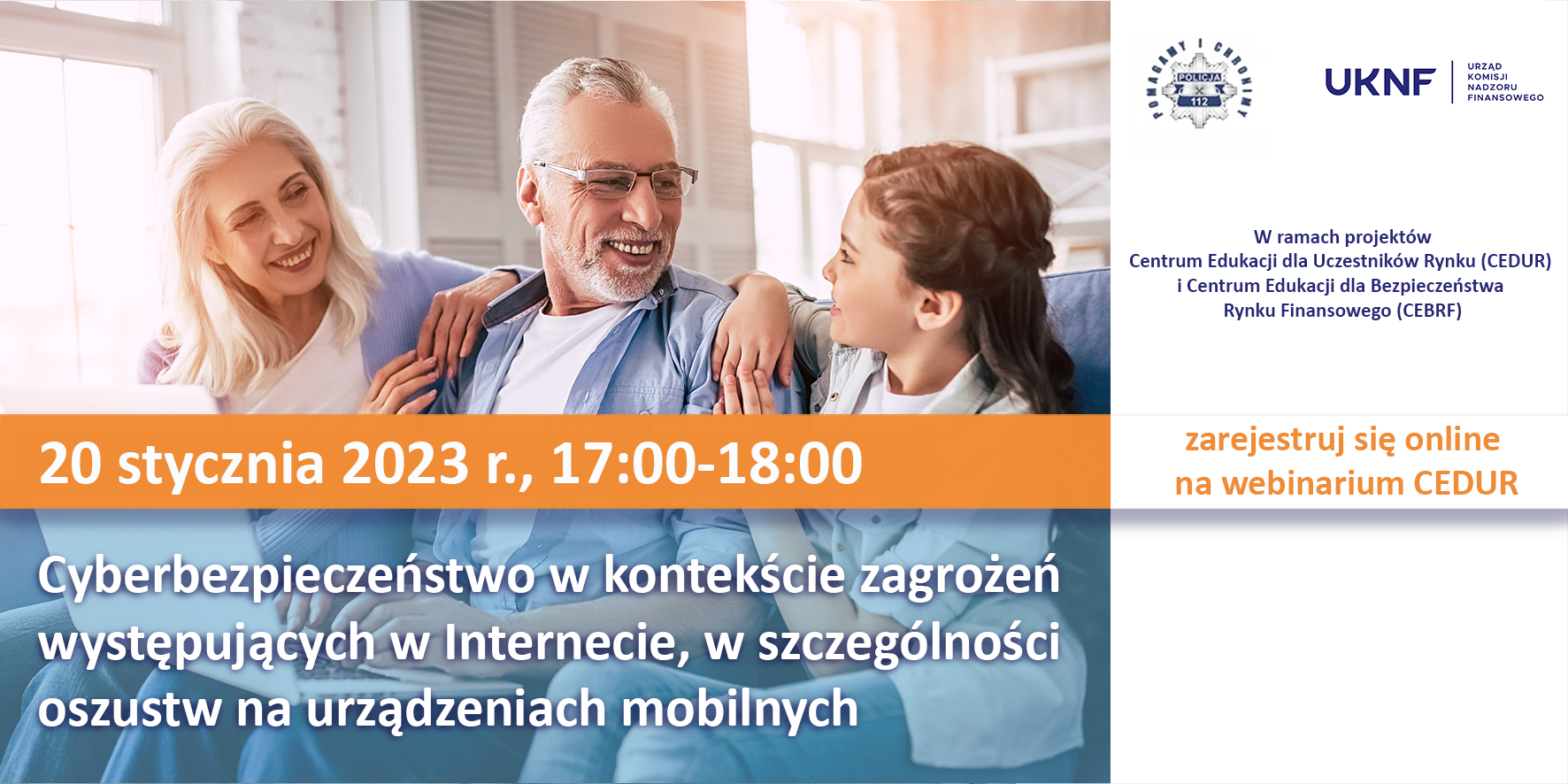 Webinarium CEDUR dla seniorów