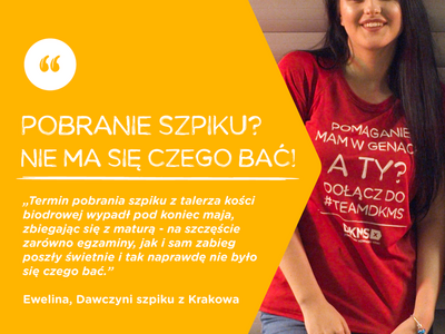 grafika promująca dawców szpiku