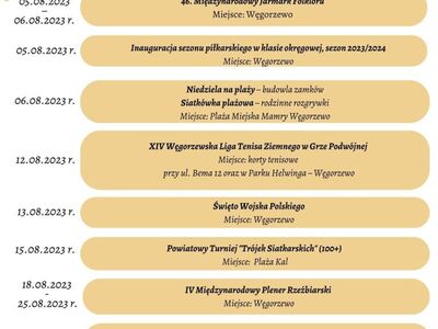 Kalendarz wydarzeń sierpień cz. 1