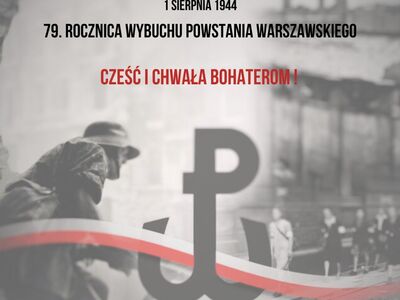 Plakat upamiętniający 79. rocznice Powstania Warszawskiego