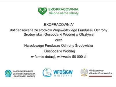 plakat Ekopracownia zielone serce szkoły