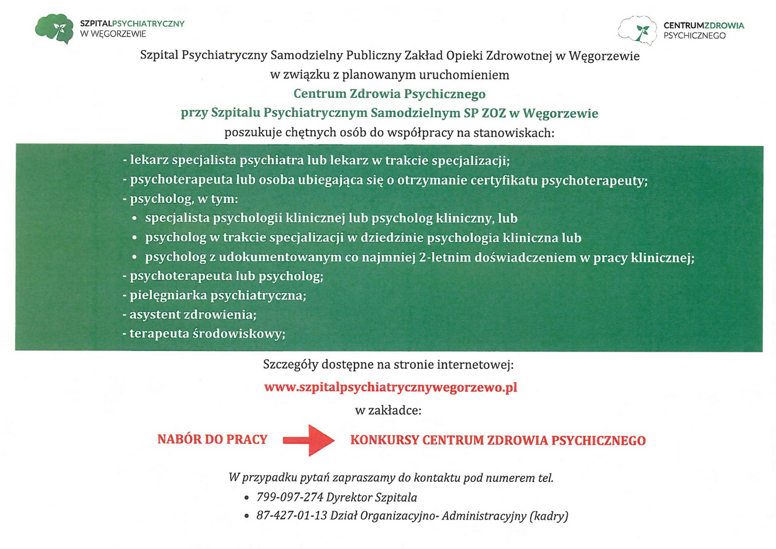Konkurs na stanowiska medyczne