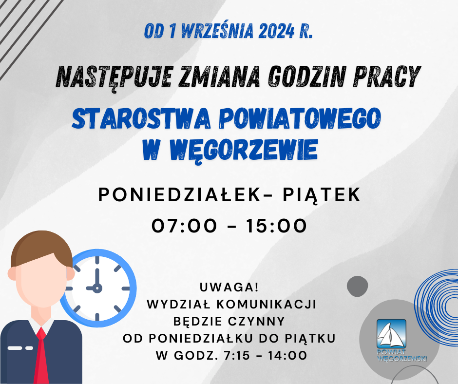 zmiana godzin pracy - grafika