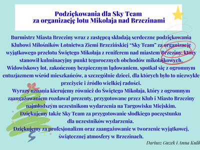 podziękowania dla sky