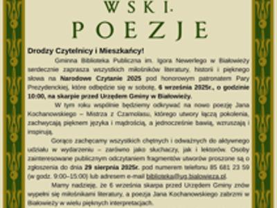 Plakat Narodowego czytania