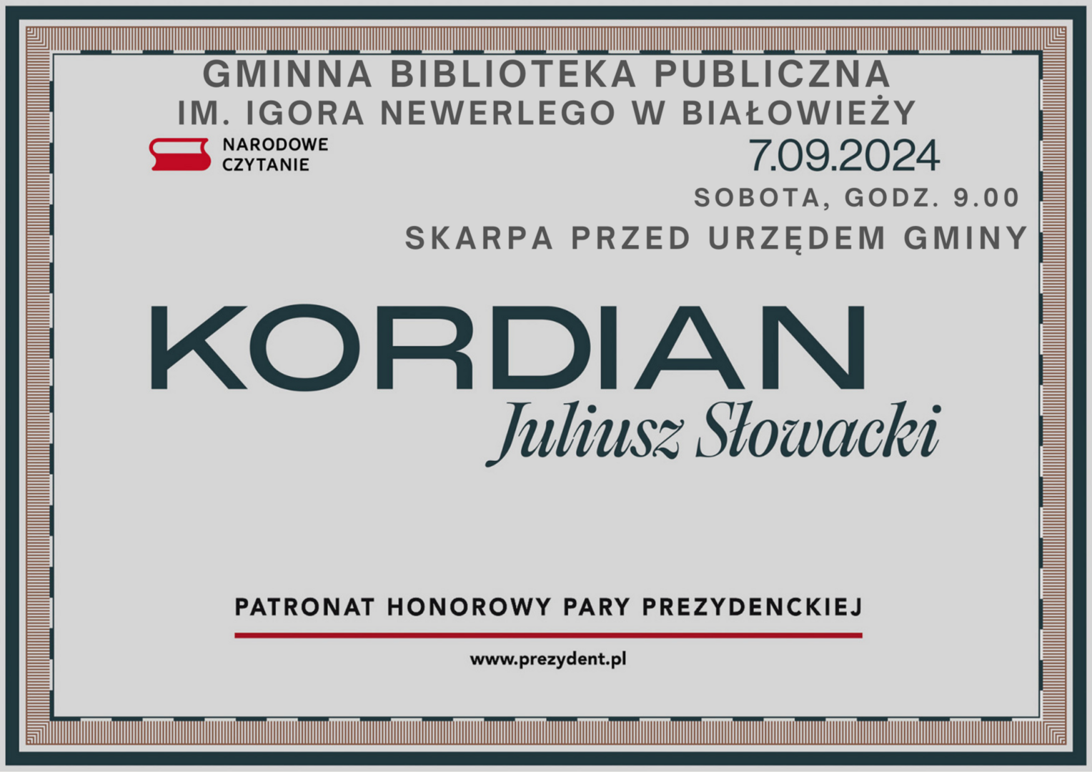 Plakat przypominający