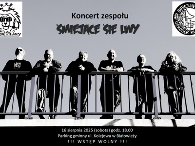 Plakat zespołu śmiejących się lwów
