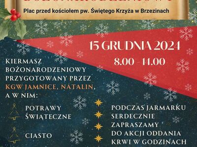 zaproszenie na jarmark bożonarodzeniowy 15.12.2024