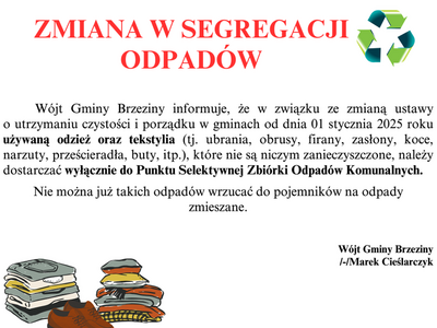 zmiana w segregacji odpadów