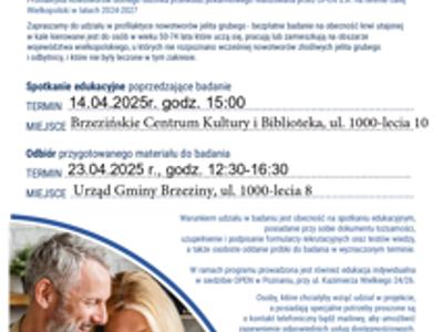 zaproszenie badania jelita grubego
