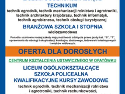 oferta kształcenia dla młodziezy i dorosłych