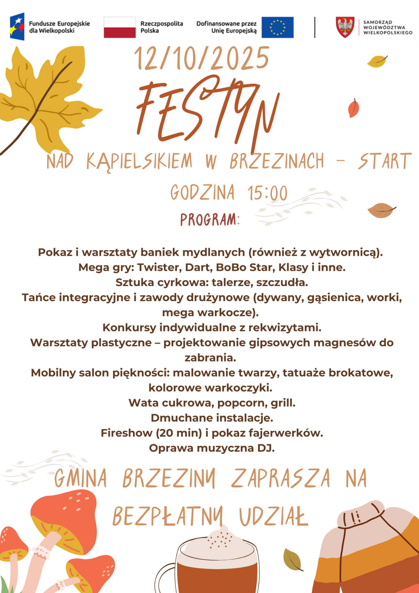 Zaproszenie na Festyn w ramach projektu “Aktywizacja oraz integracja społeczna poprzez organizację wydarzeń społecznych i kulturalnych”