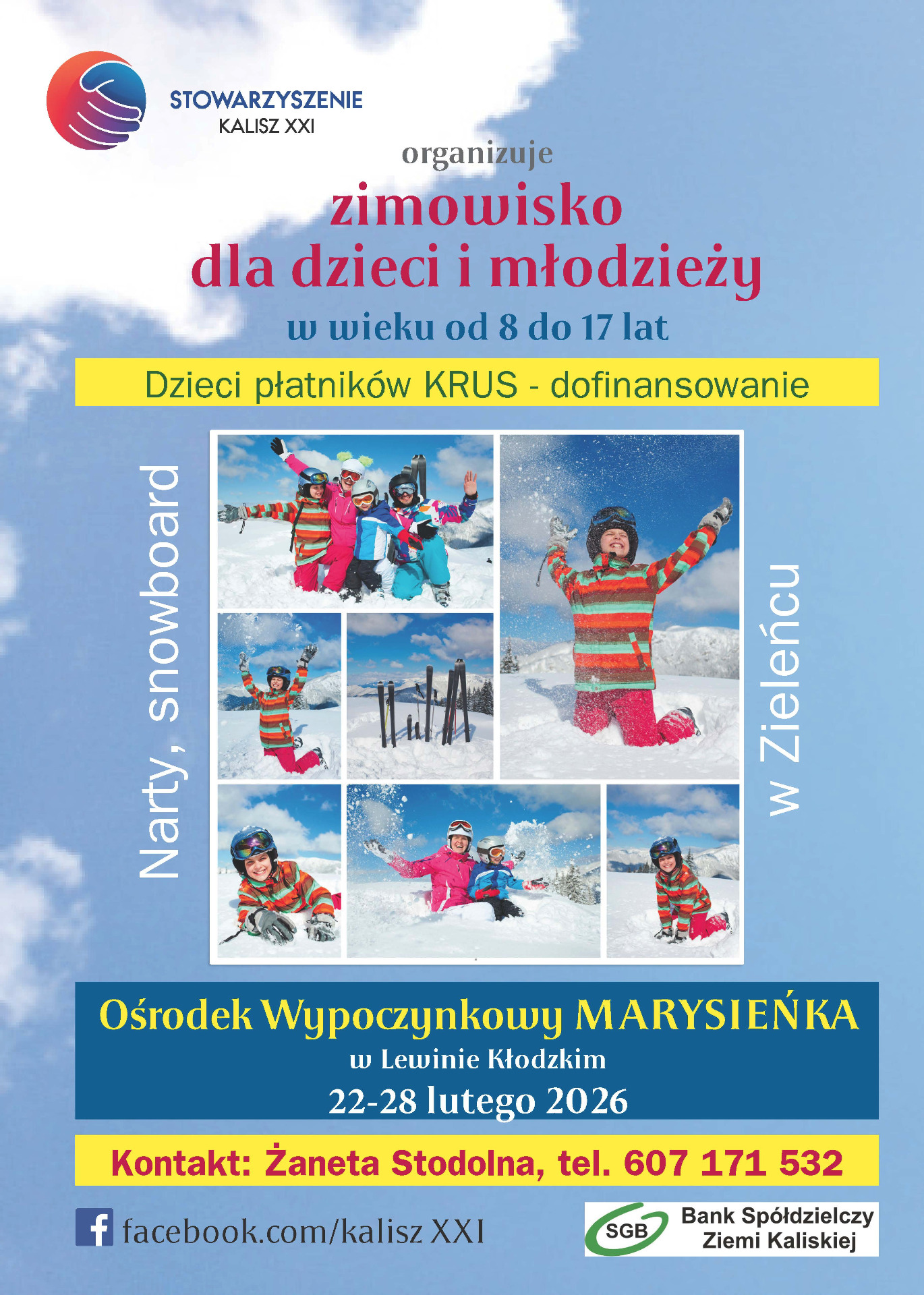 zaproszenie zimowisko dla dzieci płatników KRUS