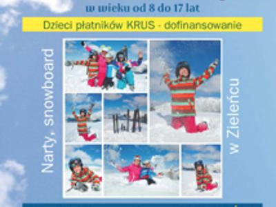 zaproszenie zimowisko dla dzieci płatników KRUS