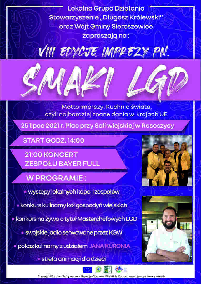 zaproszenie LGD Długosz Królewski na imprezę - smaki LGD - kuchnie świata