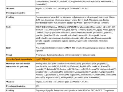 od godz. 13:00 dnia 14.07.2021 do godz. 08:00 dnia 15.07.2021