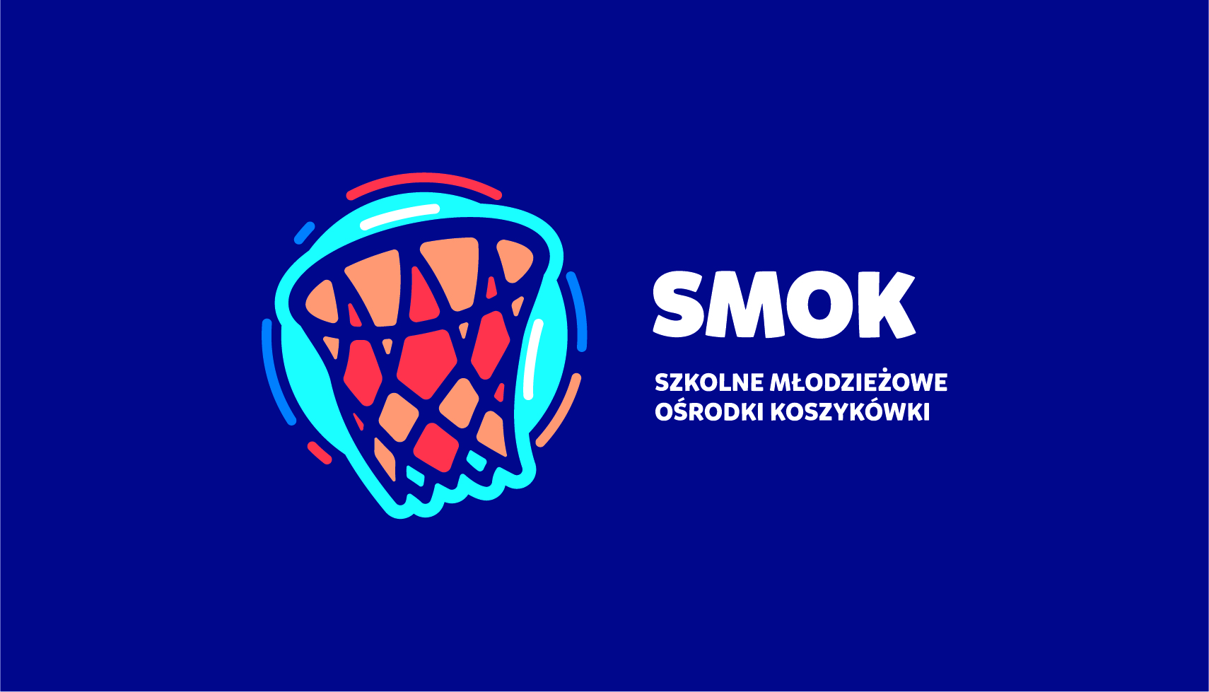 logotyp SMOK na niebieskim tle