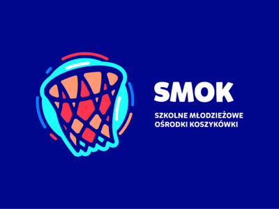 logotyp SMOK na niebieskim tle