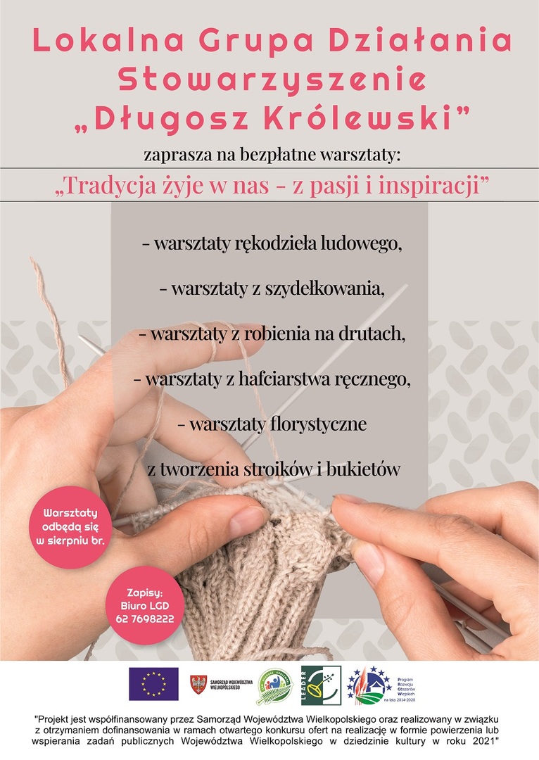zaproszenie lokalnej grupy działania Długosz Królewski na warsztaty z rękodzieła