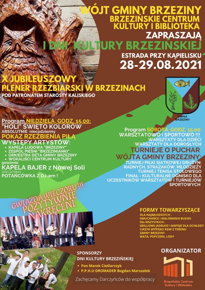 Plakat informujący o programie I Dni Kultury Brzezińskiej
