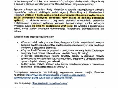 Susza składanie wniosków drogą elektroniczną za pomocą aplikacji