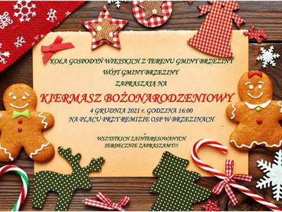 zaproszenie na kiermasz bożonarodzeniowy 4.12.2021