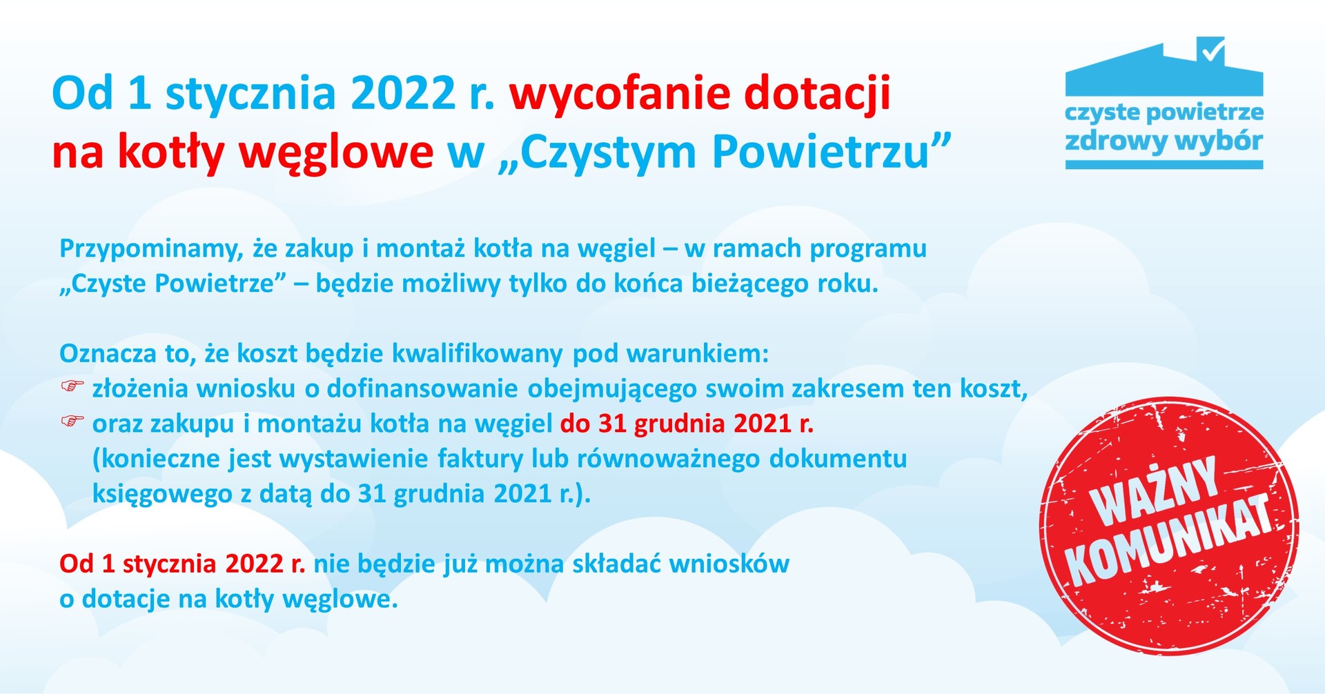 plakat " Czyste powietrze"