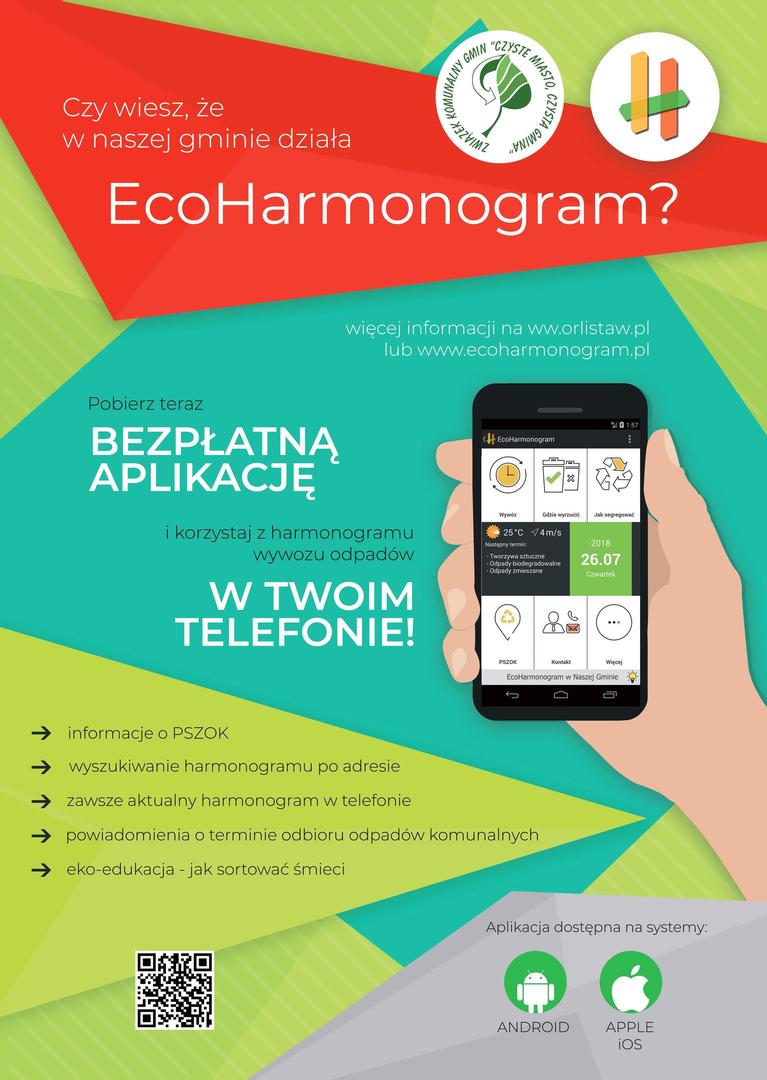 „EcoHarmonogram” - bezpłatna aplikacja mobilna dla mieszkańców gminy Brzeziny