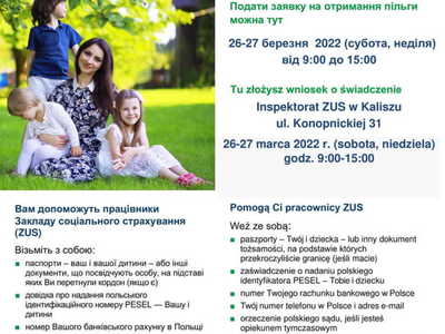 Weekend dla Ukrainy-wnioski o 500+ w języku ukraińskim już od soboty