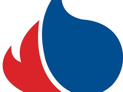 niebiesko czerwone logo