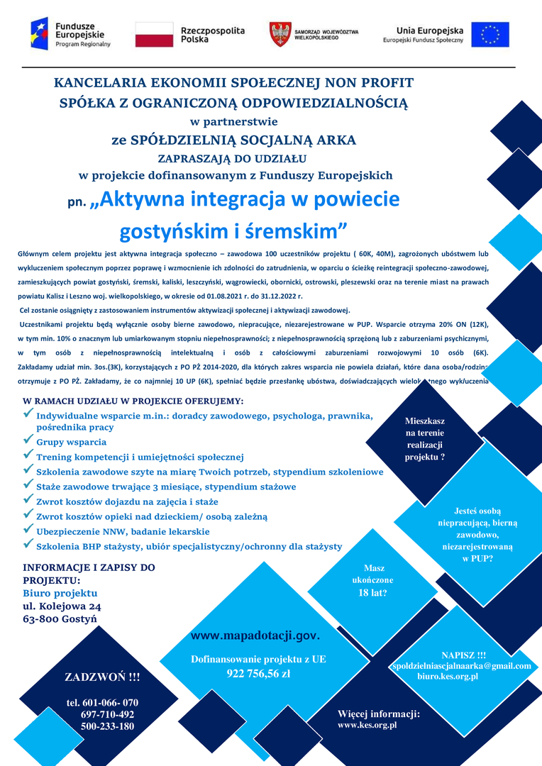Plakat z informacjami zawartymi w treści