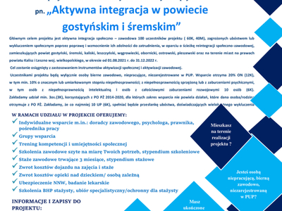 Plakat z informacjami zawartymi w treści