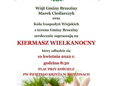 PLAKAT O KIERMASZU Z INFORMACJAMI ZAWARTYMI W TREŚCI