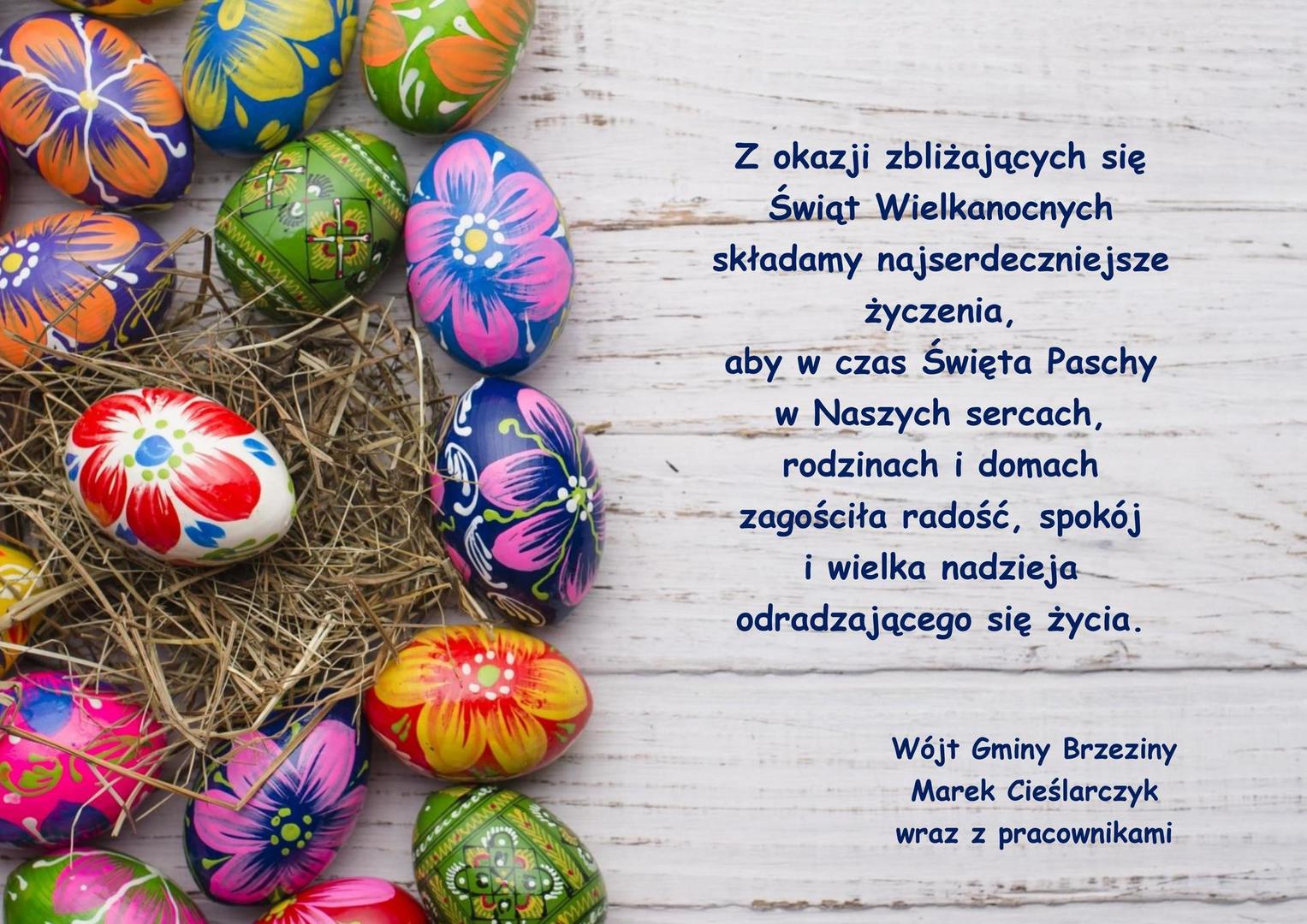 Życzenia z okazji Świąt Wielkanocnych