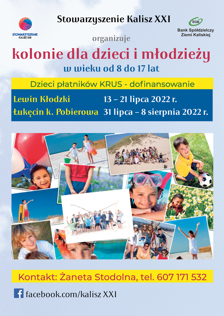 Plakat z informacją o koloniach