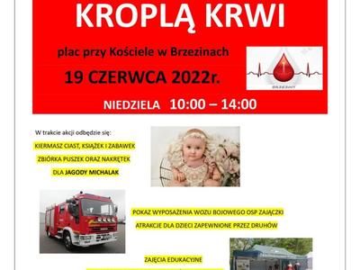 Biało-czerwony plakat informacyjny