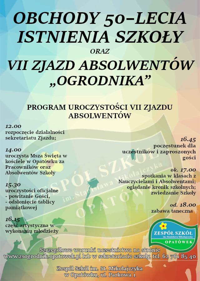 Plakat z informacjami o zjeździe