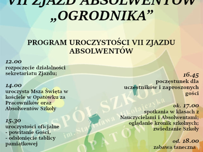 Plakat z informacjami o zjeździe